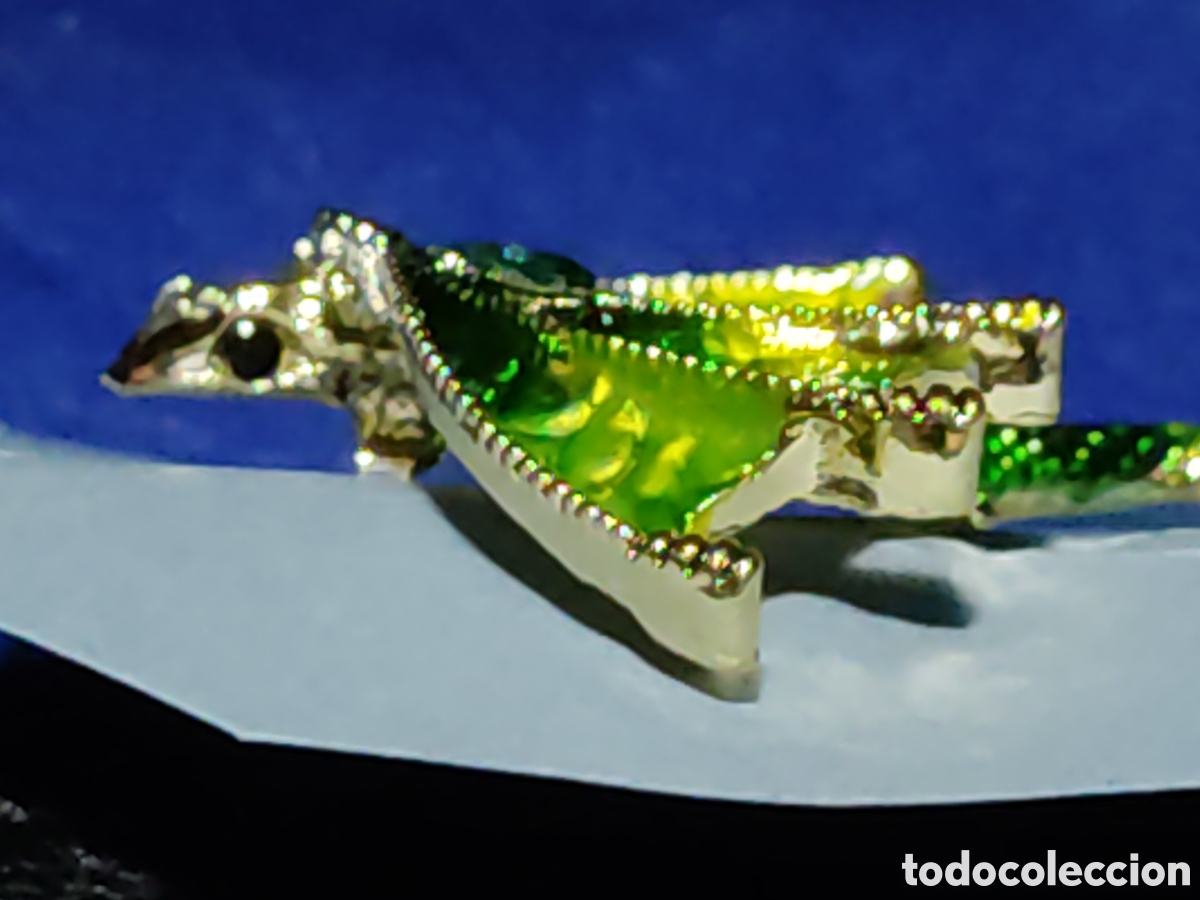 Joyeria: Broche drag&oacute;n esmaltado con circonitas. - Foto 5