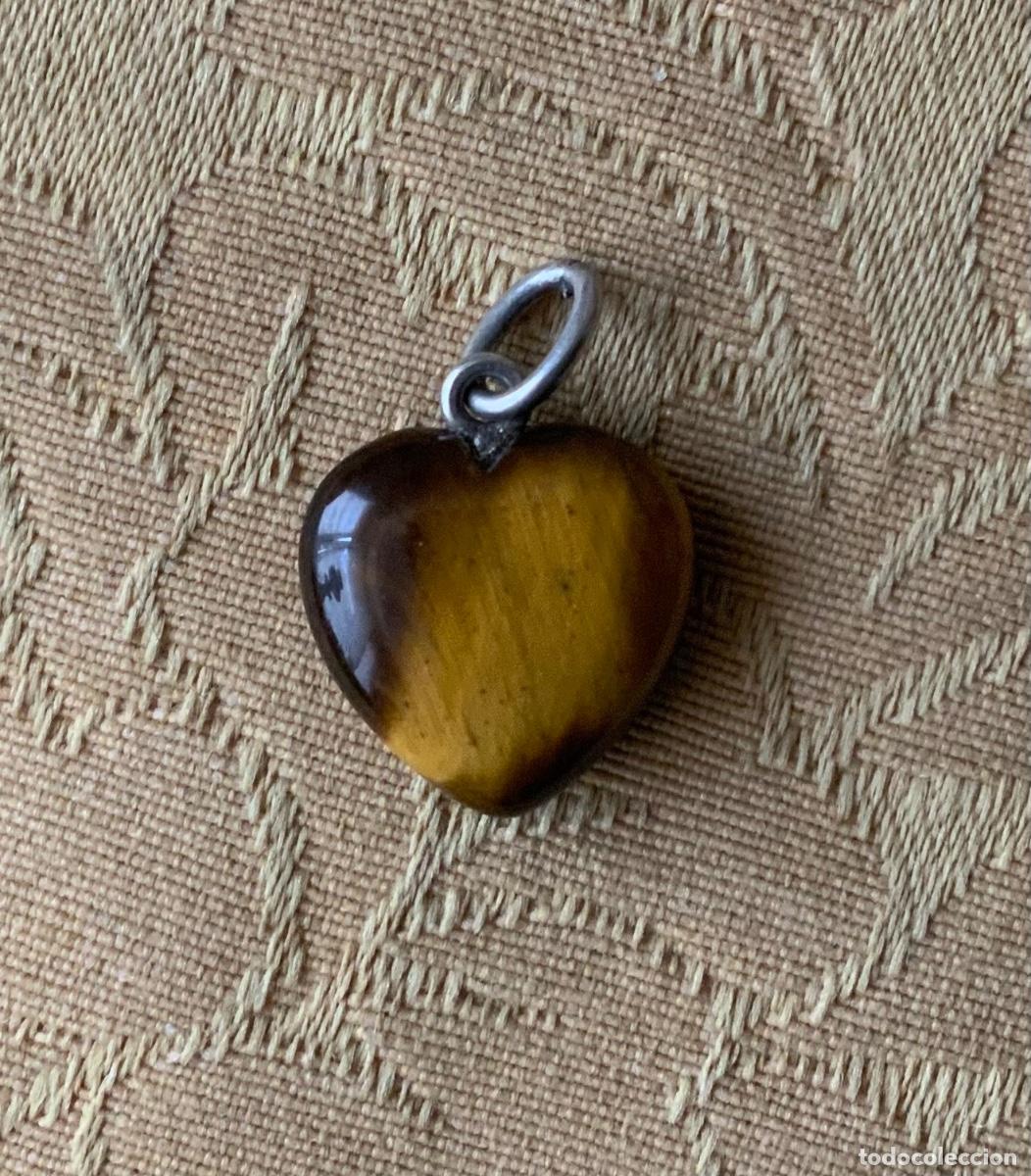 Joyeria: COLGANTE CORAZ&Oacute;N OJO DE TIGRE Y PLATA - Foto 7