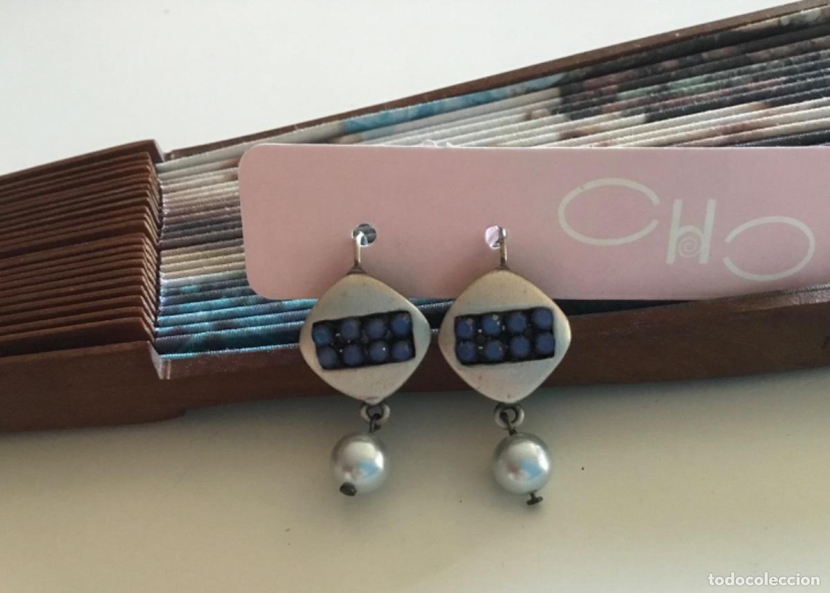 Joyeria: PENDIENTES CON CRISTAL SWAROVSKI AZUL MATE - Foto 1
