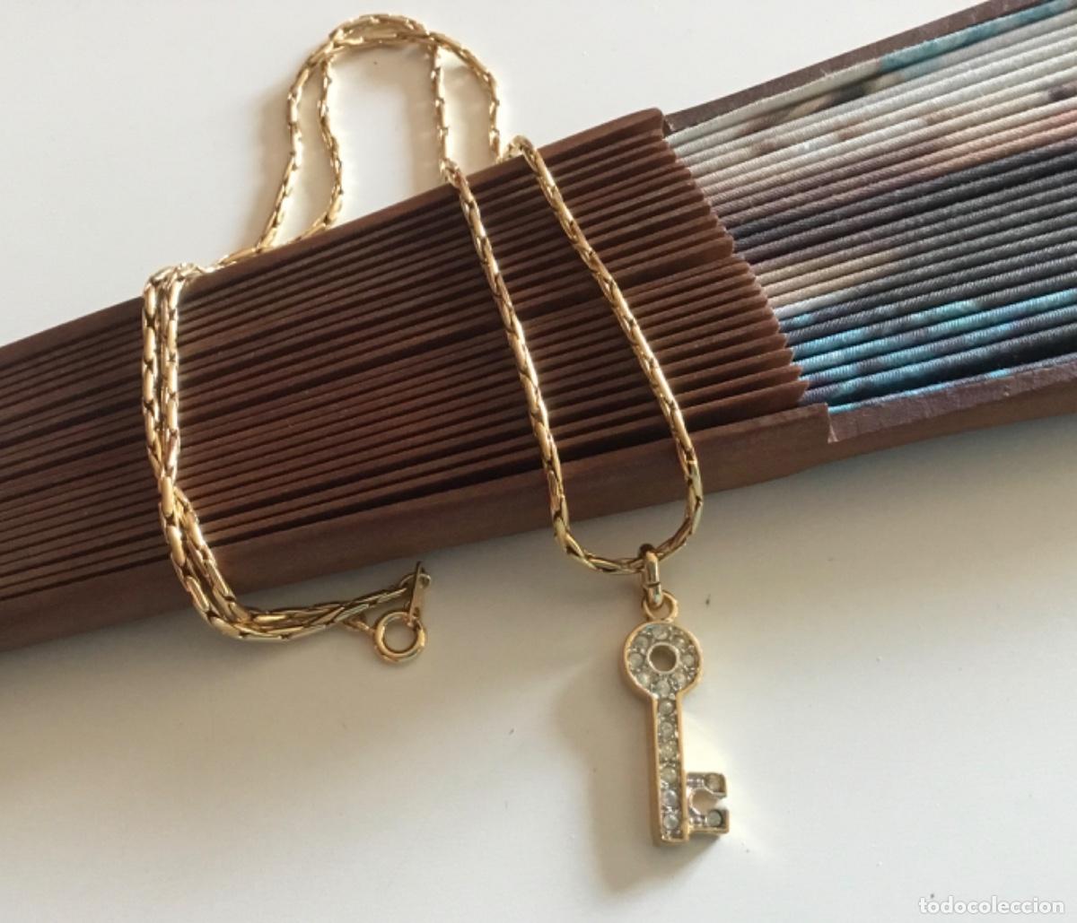 Joyeria: GARGANTILLA CHAPADA EN ORO CON LLAVE DE CRISTAL - Foto 3