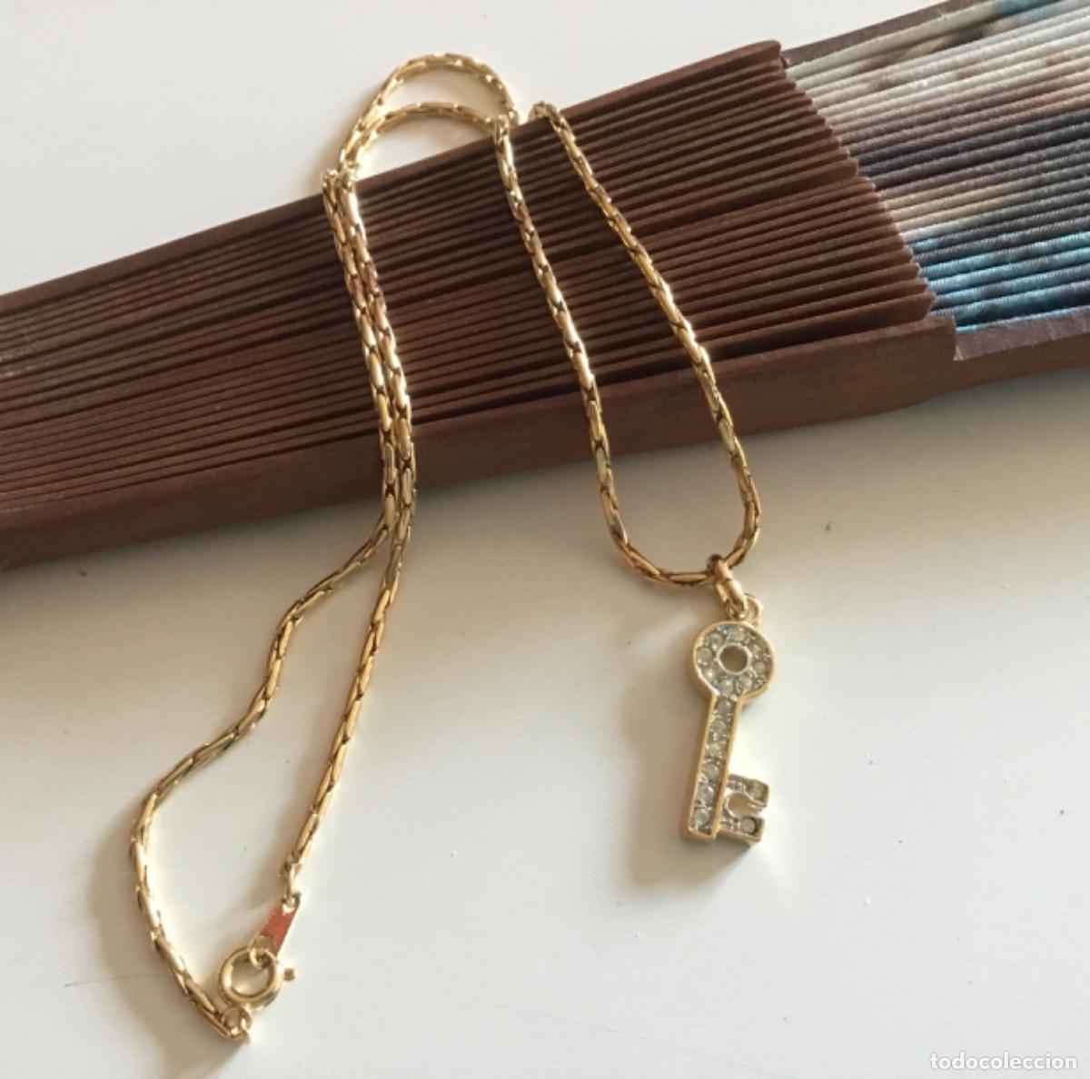 Joyeria: GARGANTILLA CHAPADA EN ORO CON LLAVE DE CRISTAL - Foto 4