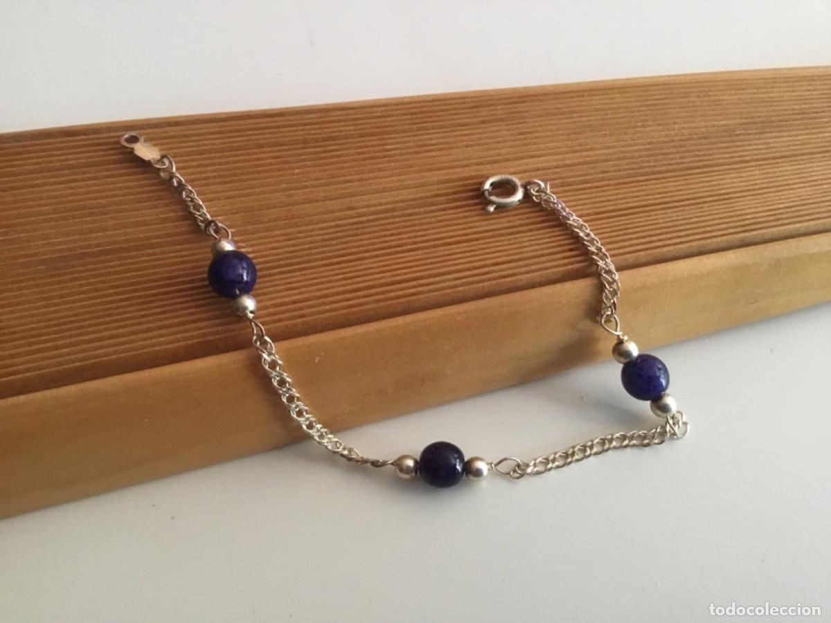 Joyeria: PULSERA DE PLATA CON LAPIS LAZULI. CONTRASTE - Foto 2