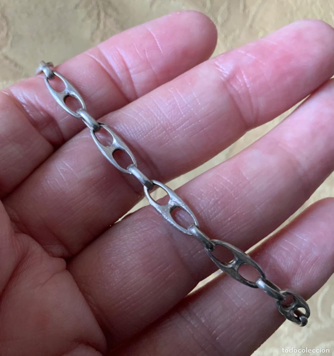 Joyeria: ANTIGUA PULSERA DE PLATA ESLABONES - Foto 2