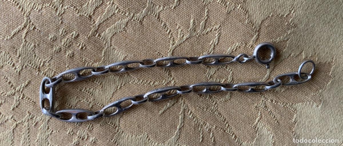Joyeria: ANTIGUA PULSERA DE PLATA ESLABONES - Foto 5