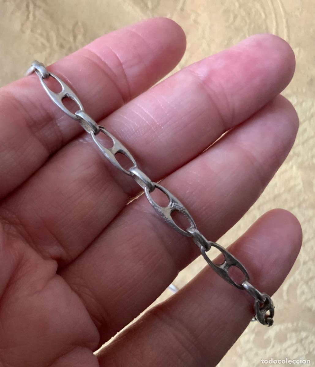 Joyeria: ANTIGUA PULSERA DE PLATA ESLABONES - Foto 8