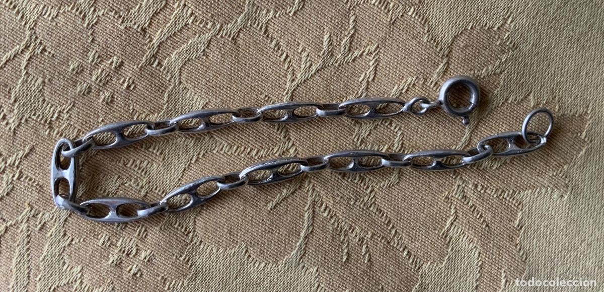 Joyeria: ANTIGUA PULSERA DE PLATA ESLABONES - Foto 9