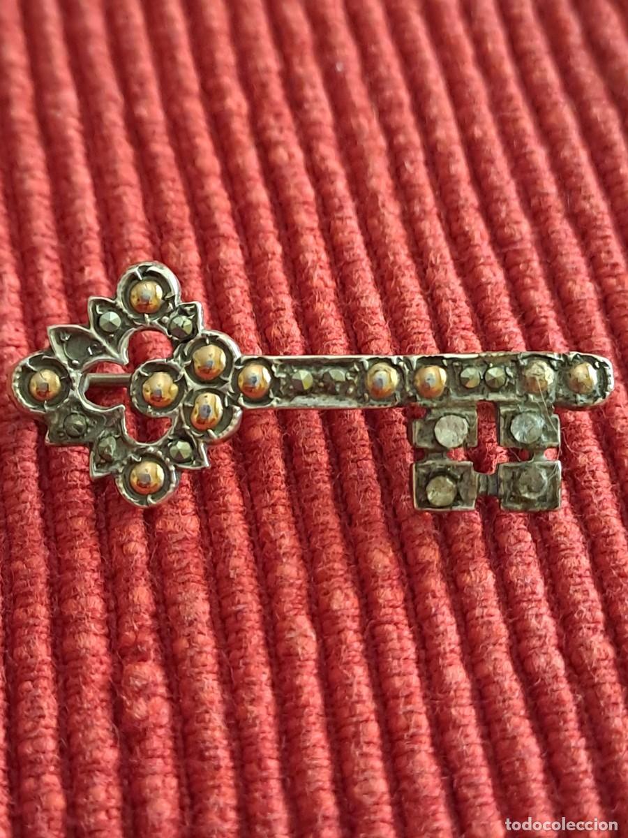 Joyeria: MAGNIFICO BROCHE DE PLATA Y PIEDRAS - Foto 1