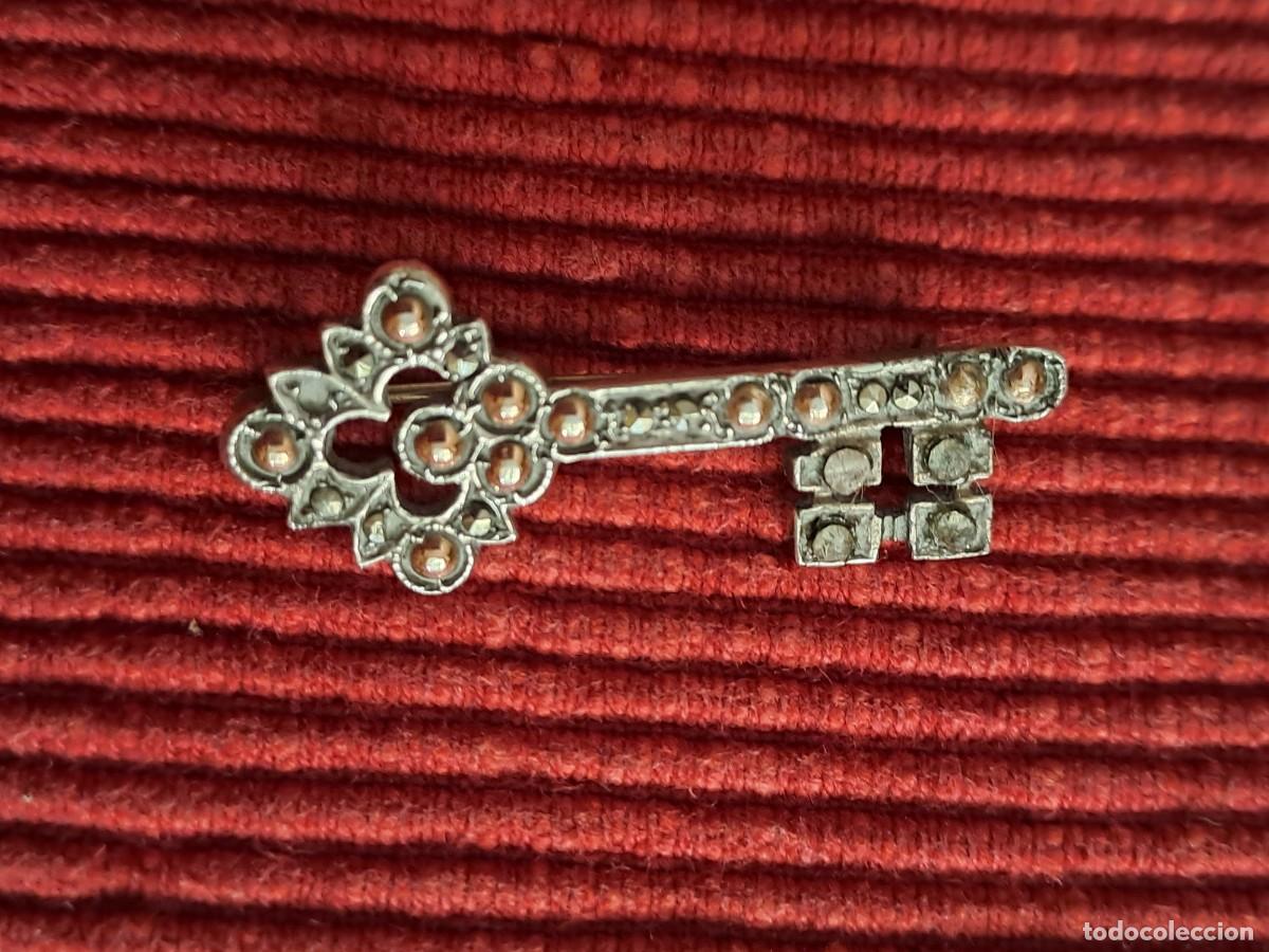 Joyeria: MAGNIFICO BROCHE DE PLATA Y PIEDRAS - Foto 3