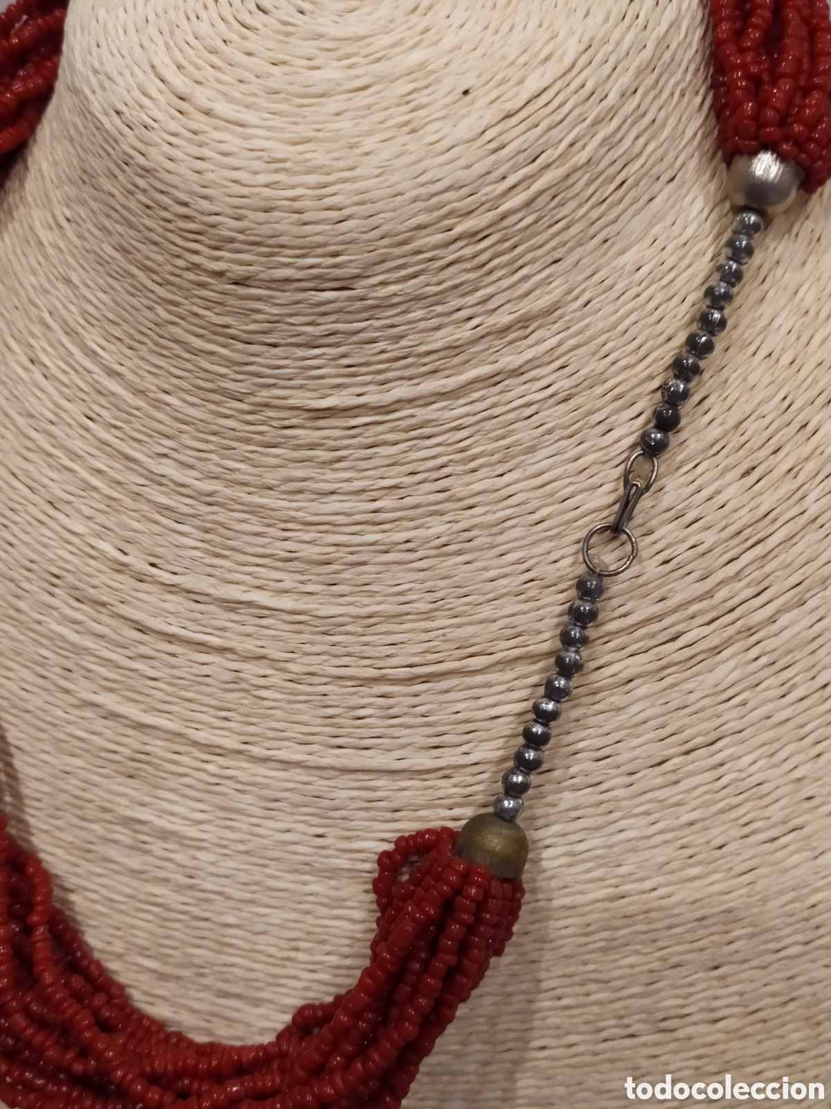 Joyeria: Collar de coral rojo. 20 cordones. - Foto 3