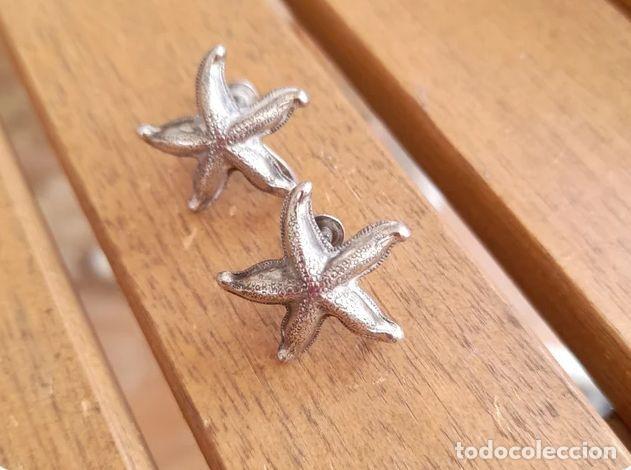 Joyeria: Pendientes vintage plata estrella de mar - Foto 1