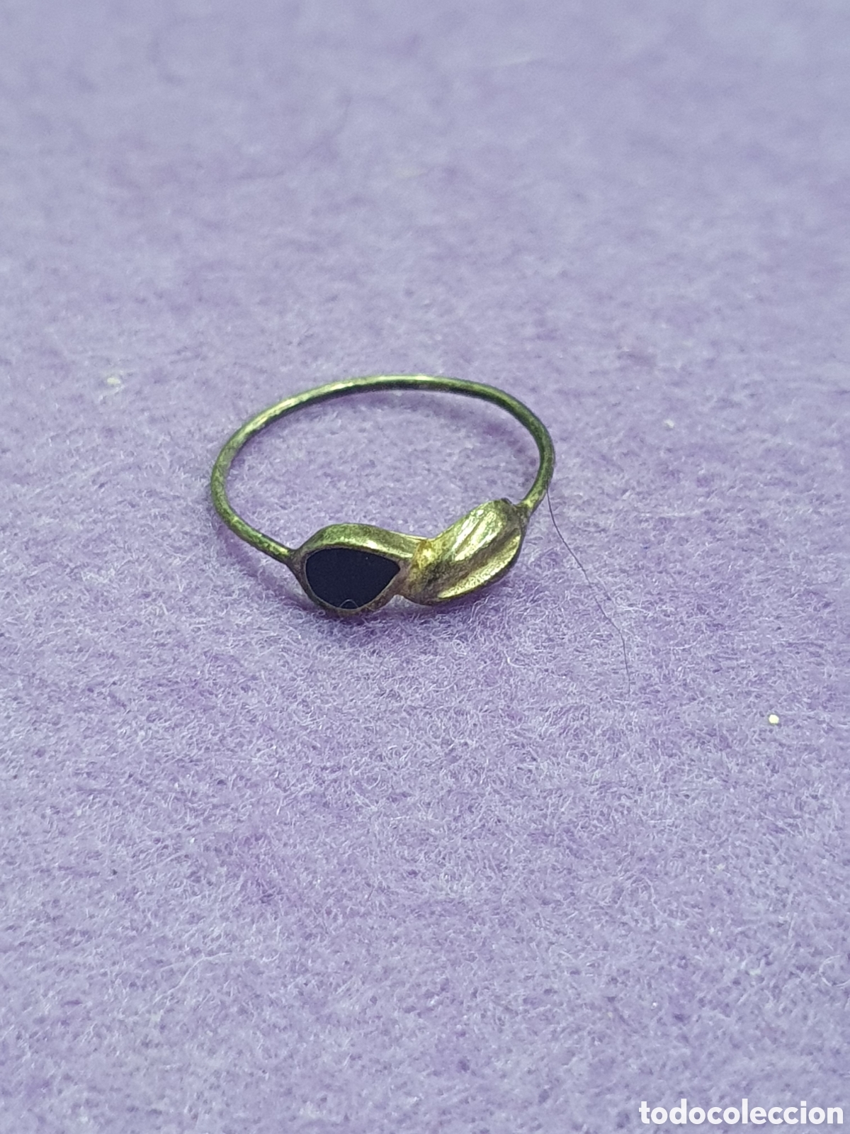 Joyeria: Anillo plata y piedra negra. (L46) - Foto 1