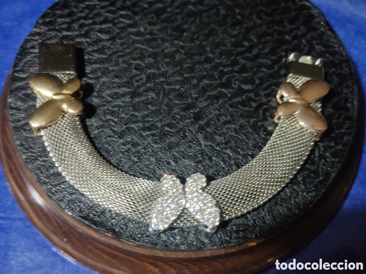 Joyeria: Pulsera ancha plateada con mariposas. - Foto 3
