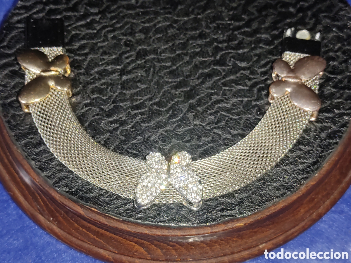 Joyeria: Pulsera ancha plateada con mariposas. - Foto 1