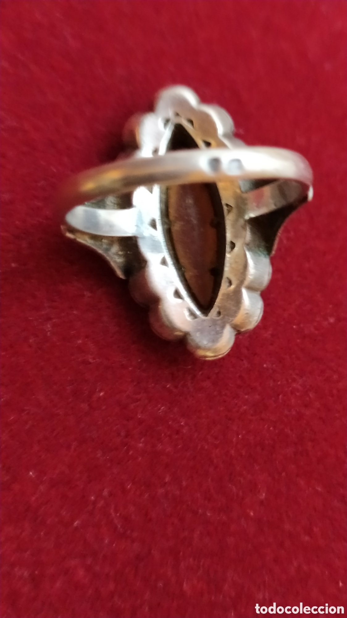 Joyeria: Anillo antiguo plata oro y marquesitas - Foto 2