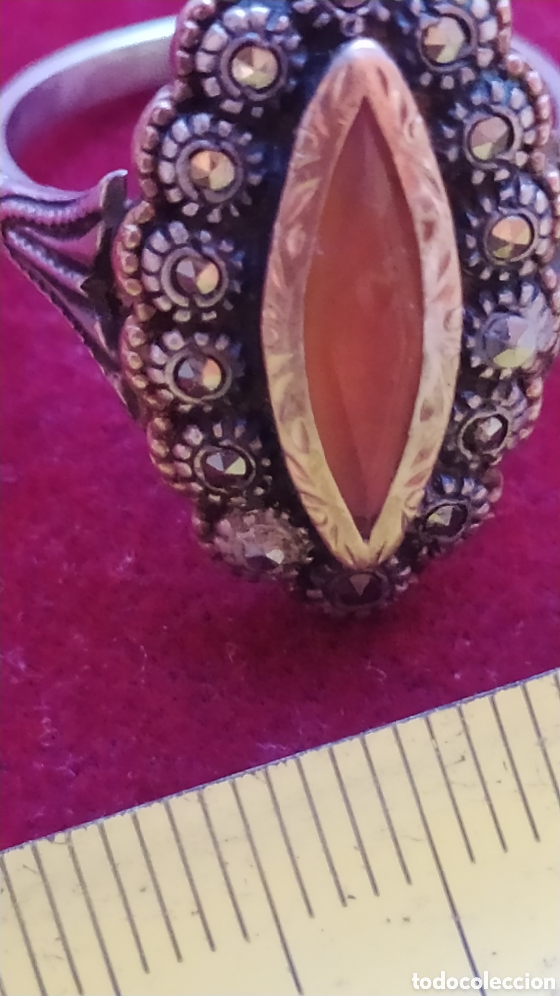 Joyeria: Anillo antiguo plata oro y marquesitas - Foto 8