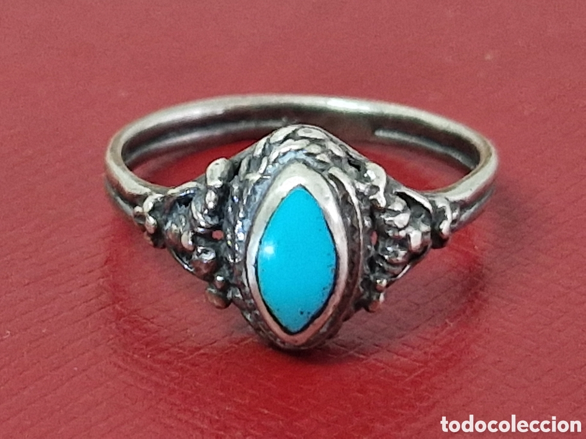 Joyeria: ANILLO DE PLATA Y TURQUESA - Foto 4