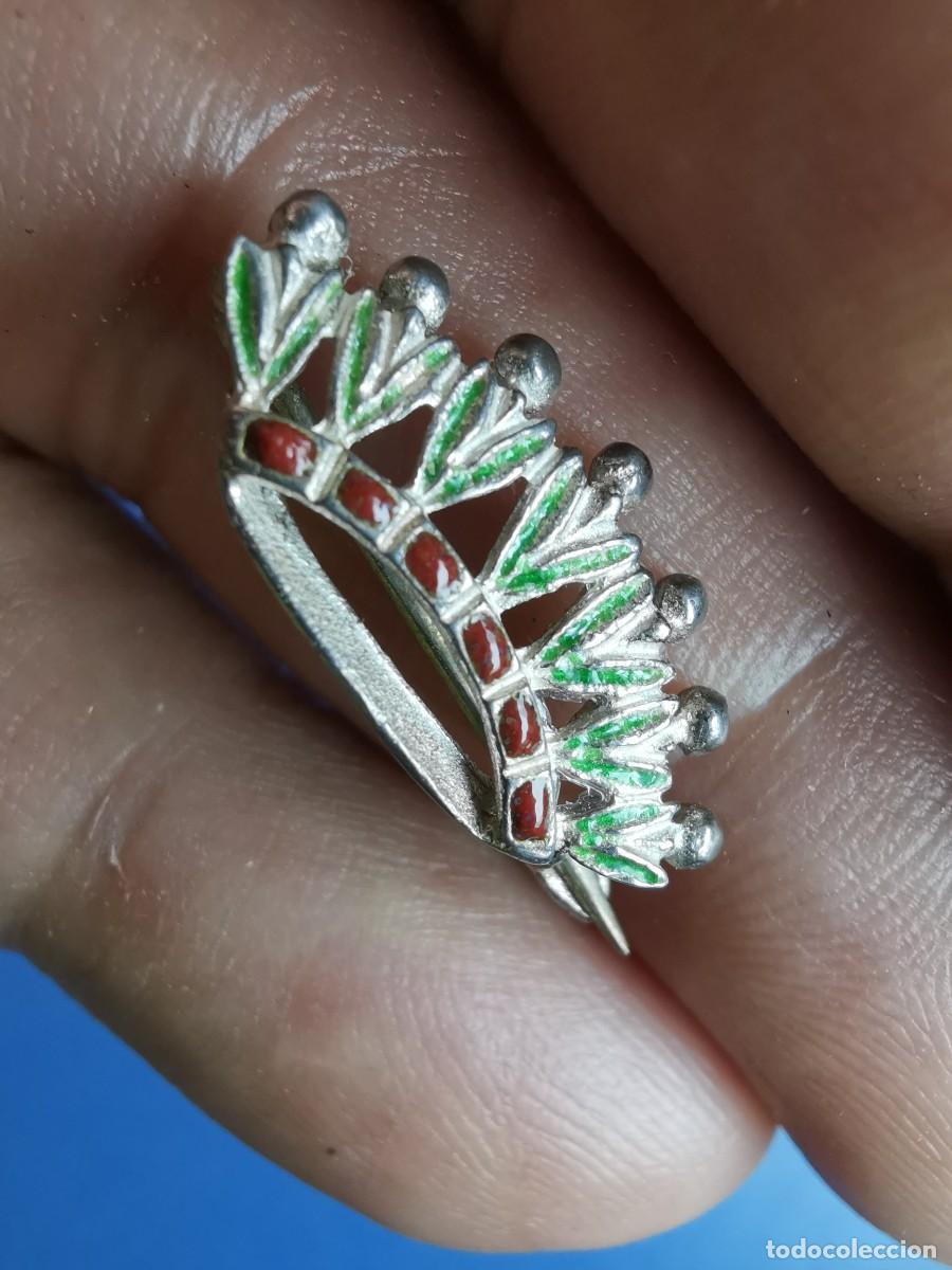 Joyeria: BROCHE CORONA ESMALTADA PLATA DE LEY - Foto 9