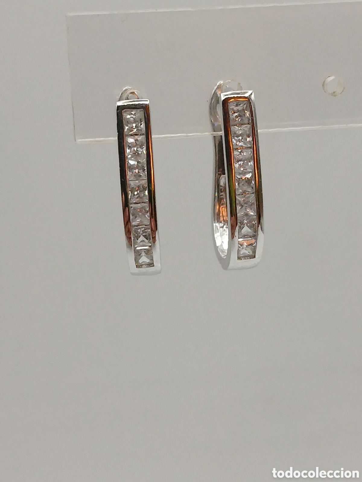 Joyeria: Pendientes metal plateado y cuarzo blanco - Foto 3
