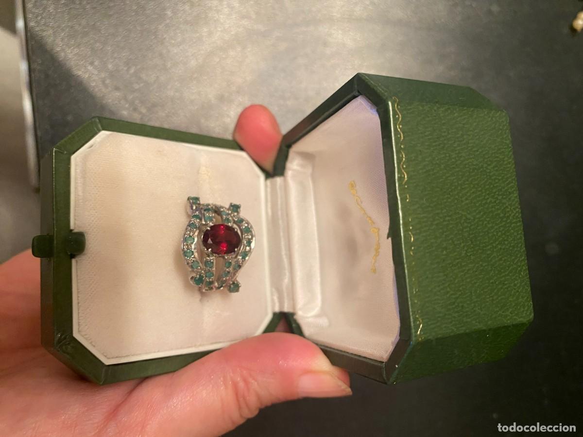 Joyeria: preciosa sortija de plata con piedras - Foto 1