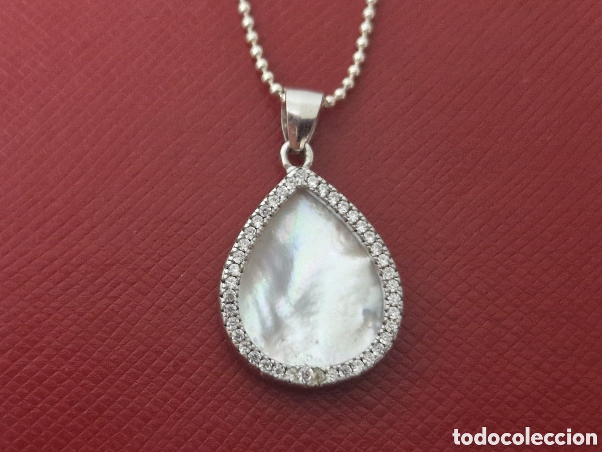 Joyeria: CADENA Y COLGANTE EN PLATA Y NACAR - Foto 2