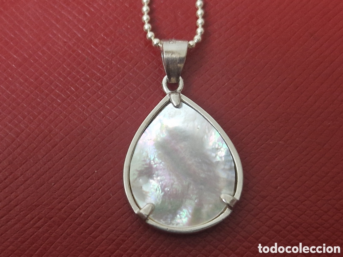 Joyeria: CADENA Y COLGANTE EN PLATA Y NACAR - Foto 3