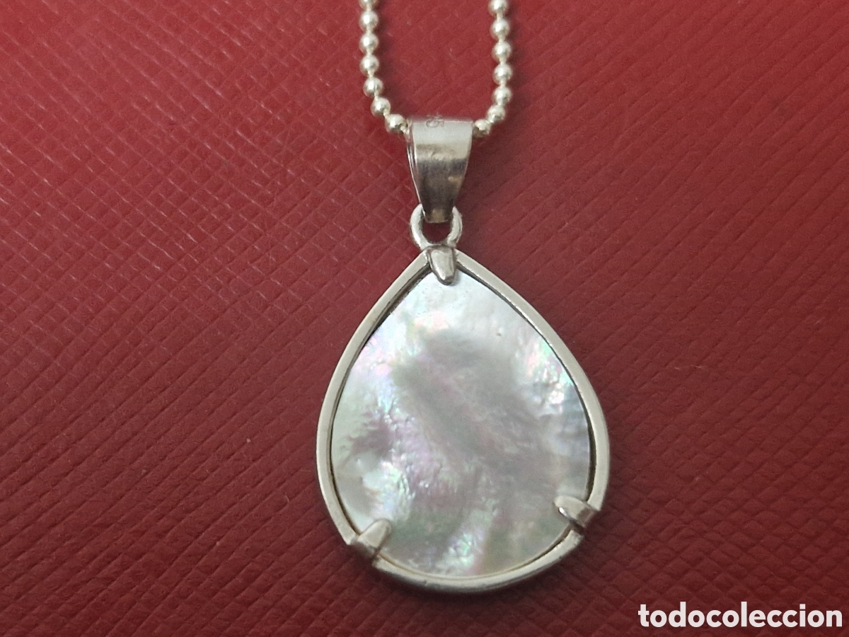 Joyeria: CADENA Y COLGANTE EN PLATA Y NACAR - Foto 4