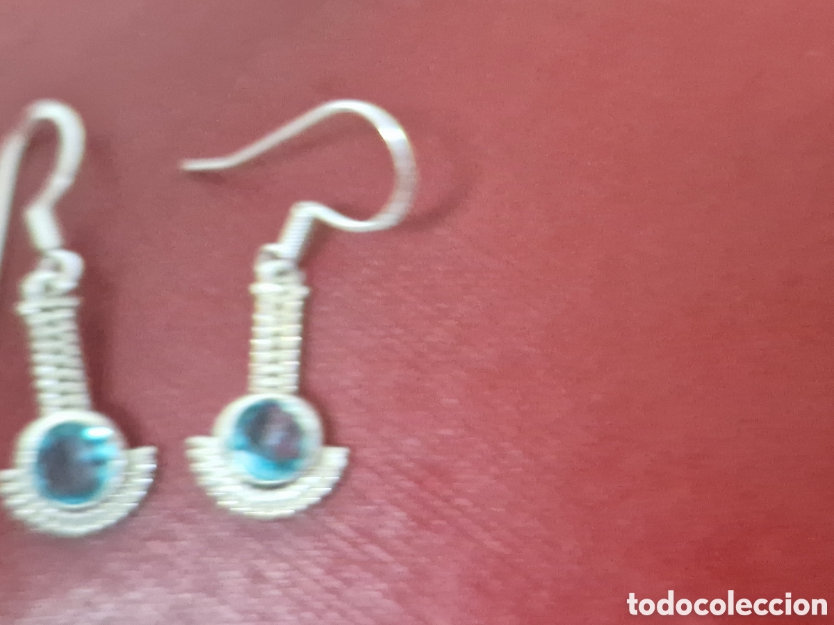 Joyeria: BONITOS PENDIENTES PLATA Y TOPACIOS AZULES NUEVOS - Foto 4