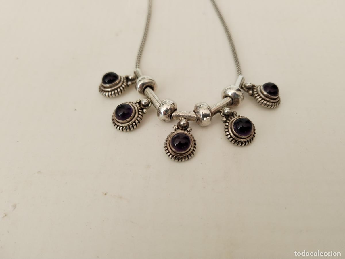 Joyeria: collar cord&oacute;n plata 925 con amatistas - Foto 5