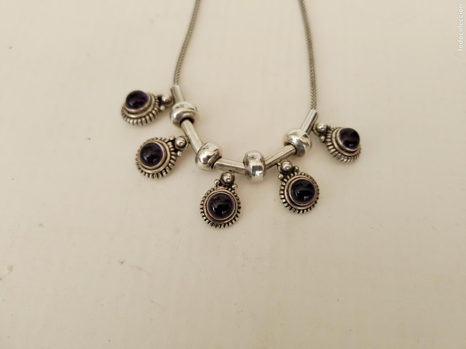 Joyeria: collar cord&oacute;n plata 925 con amatistas - Foto 1