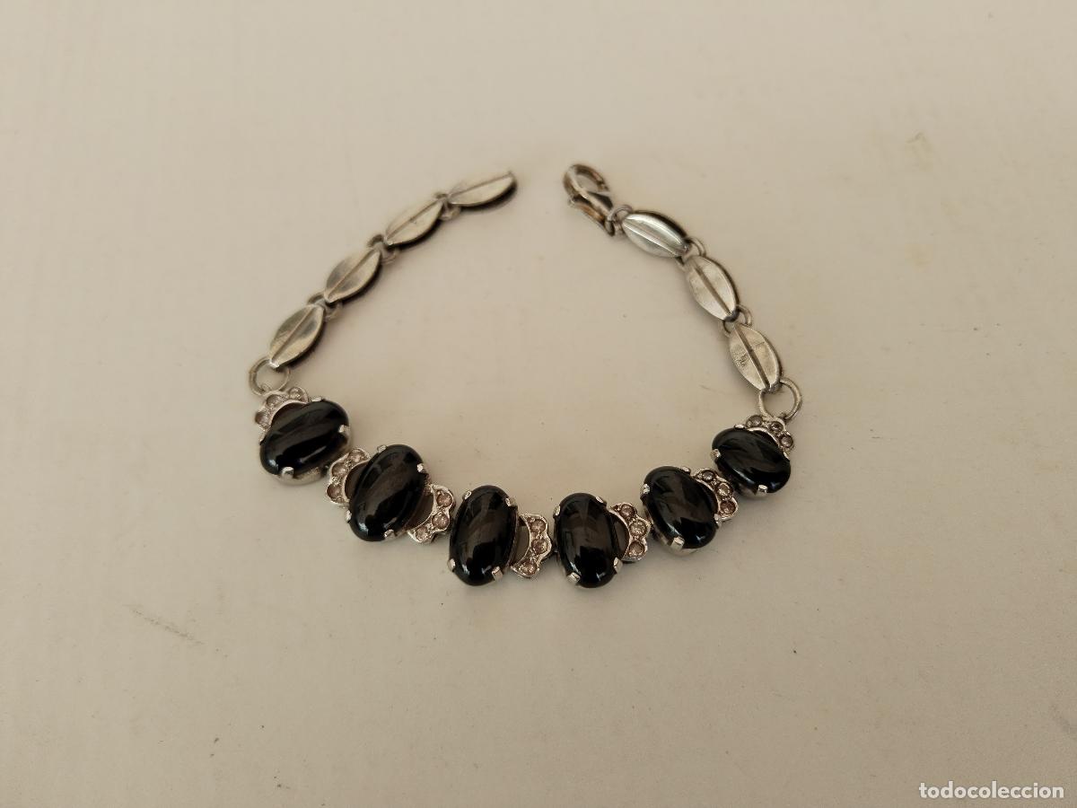 Joyeria: pulsera de plata 925 con abalorios de onix - Foto 2