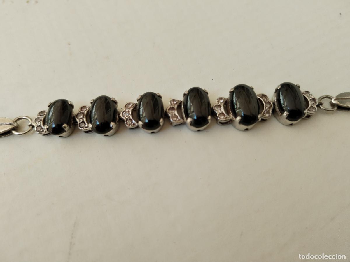 Joyeria: pulsera de plata 925 con abalorios de onix - Foto 3