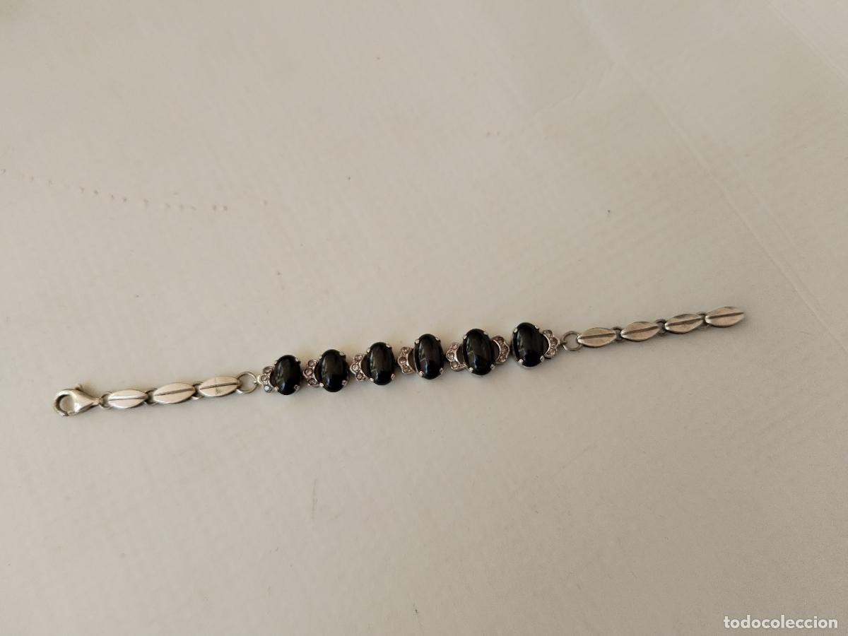 Joyeria: pulsera de plata 925 con abalorios de onix - Foto 4