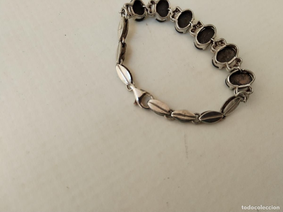 Joyeria: pulsera de plata 925 con abalorios de onix - Foto 6