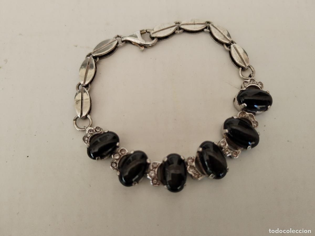 Joyeria: pulsera de plata 925 con abalorios de onix - Foto 8