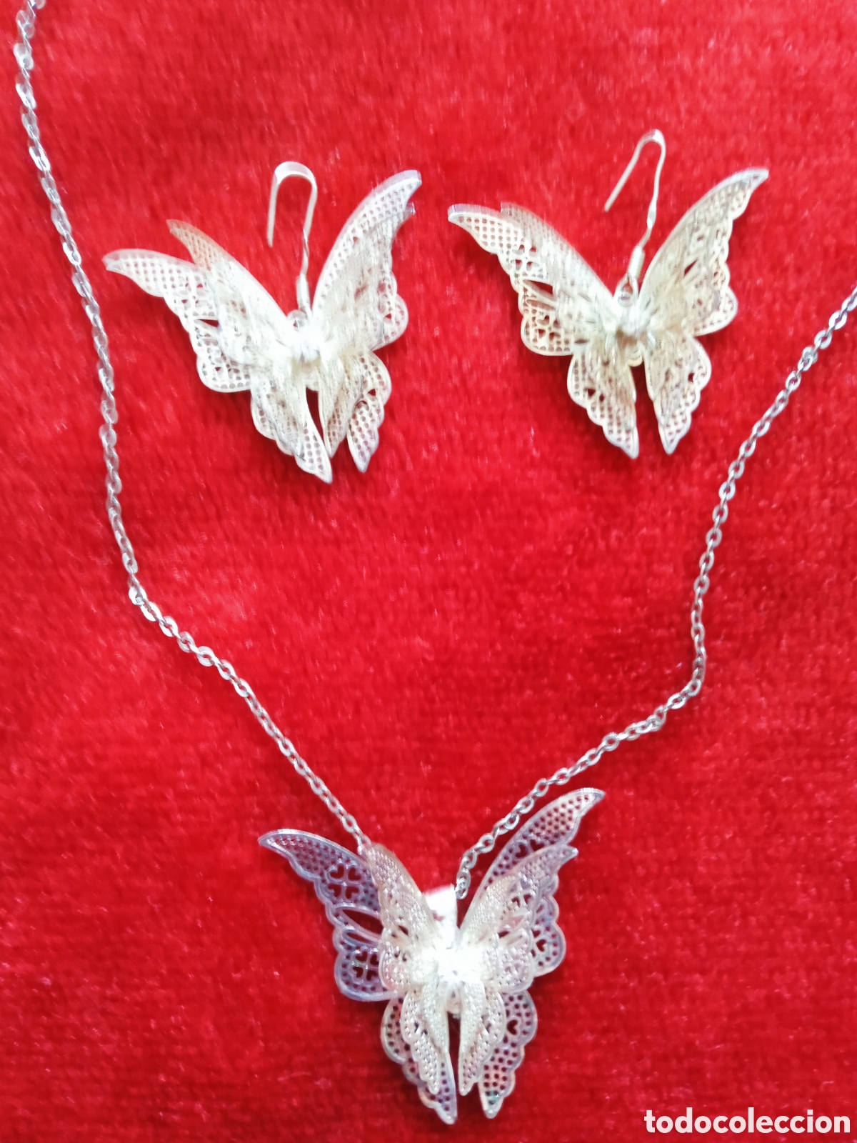 Joyeria: Collar Mariposa a juego pendientes - Foto 1