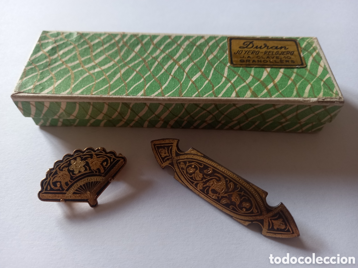 Joyeria: Lote 2 agujas damasquinadas - Foto 2