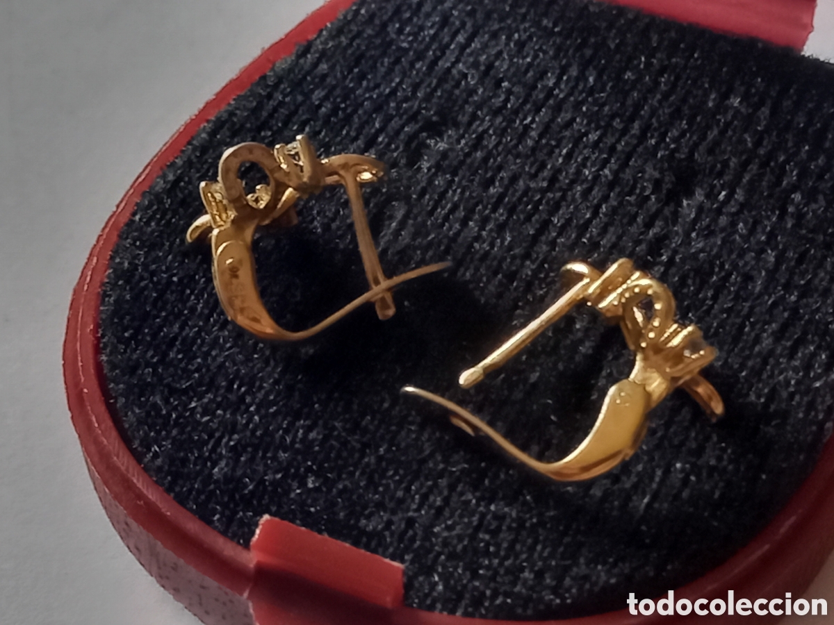 Joyeria: Pendientes plata dorada marcada t925 - Foto 4