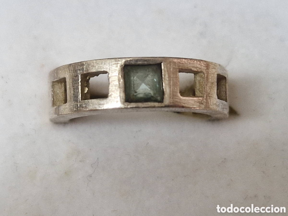 Joyeria: ANILLO DE PLATA DE LEY Y CUARZO VERDE - Foto 2
