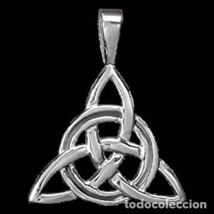 Joyeria: COLGANTE DE PLATA DE LEY DE TRIANGULO CELTA TRIQUETA - Foto 1