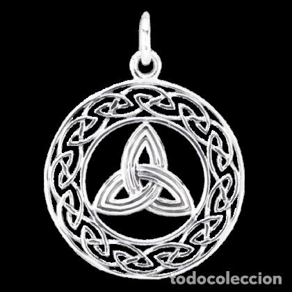 Joyeria: COLGANTE DE PLATA DE LEY DE CIRCULO CON TRIQUETA - Foto 1