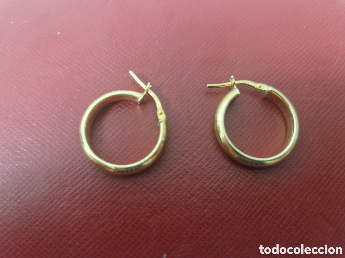 Joyeria: PENDIENTES DE PLATA CON BA&Ntilde;O DE ORO 18K - Foto 2