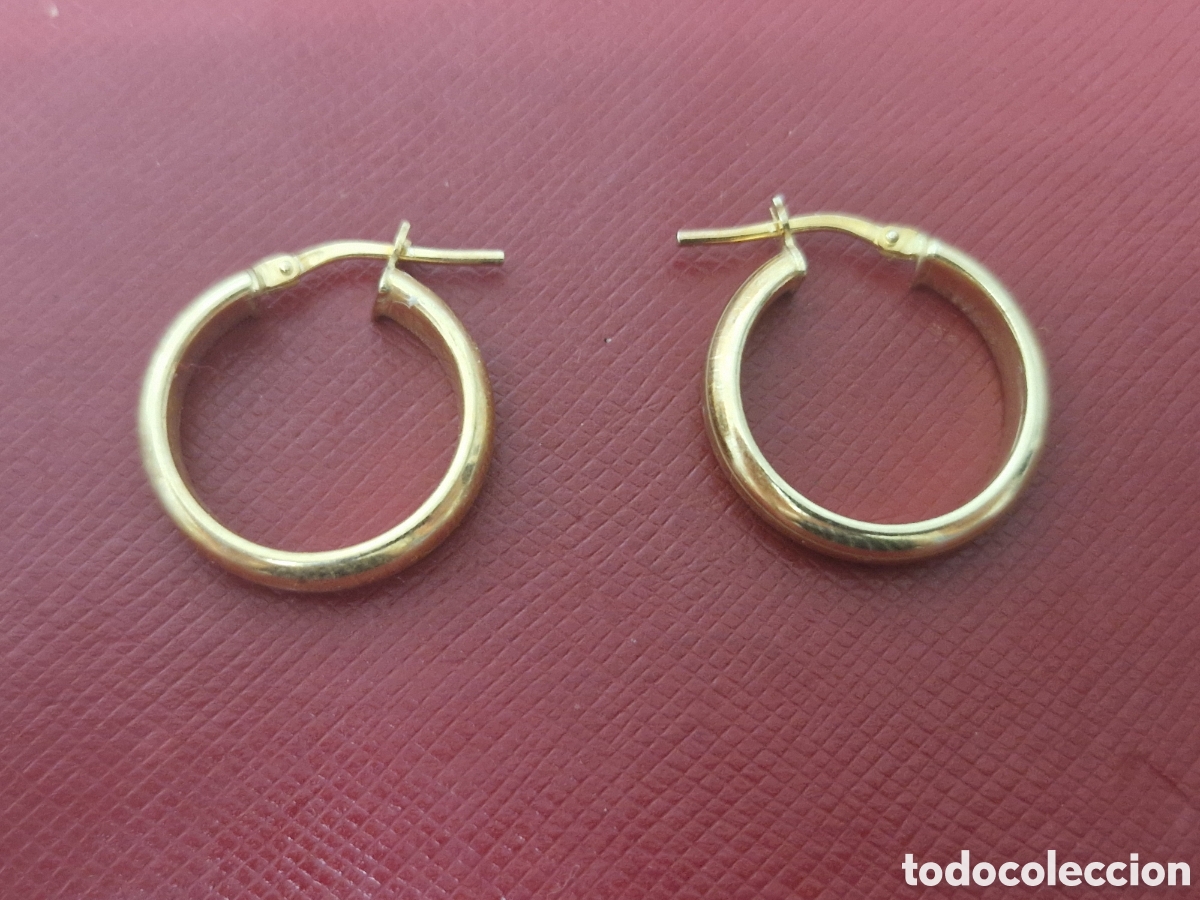 Joyeria: PENDIENTES DE PLATA CON BA&Ntilde;O DE ORO 18K - Foto 4