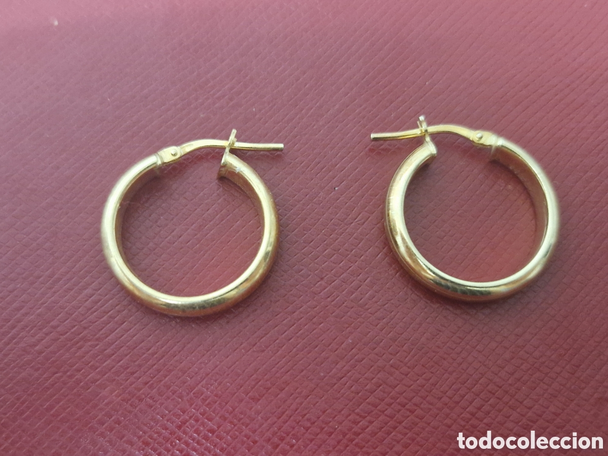 Joyeria: PENDIENTES DE PLATA CON BA&Ntilde;O DE ORO 18K - Foto 5