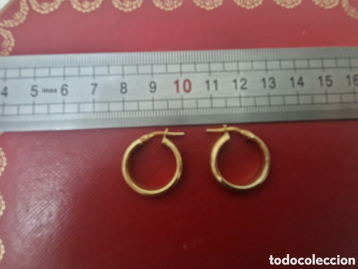 Joyeria: PENDIENTES DE PLATA CON BA&Ntilde;O DE ORO 18K - Foto 6