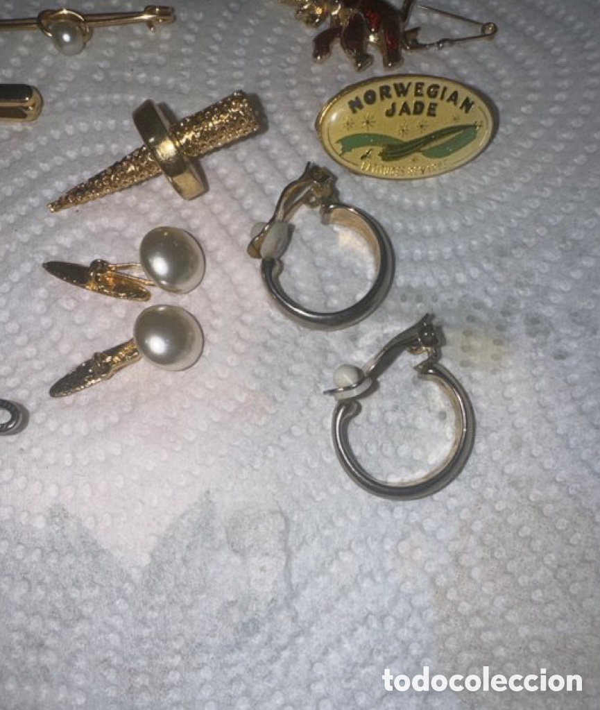 Joyeria: Lote de broches. Pendiente y pascorbatas - Foto 4
