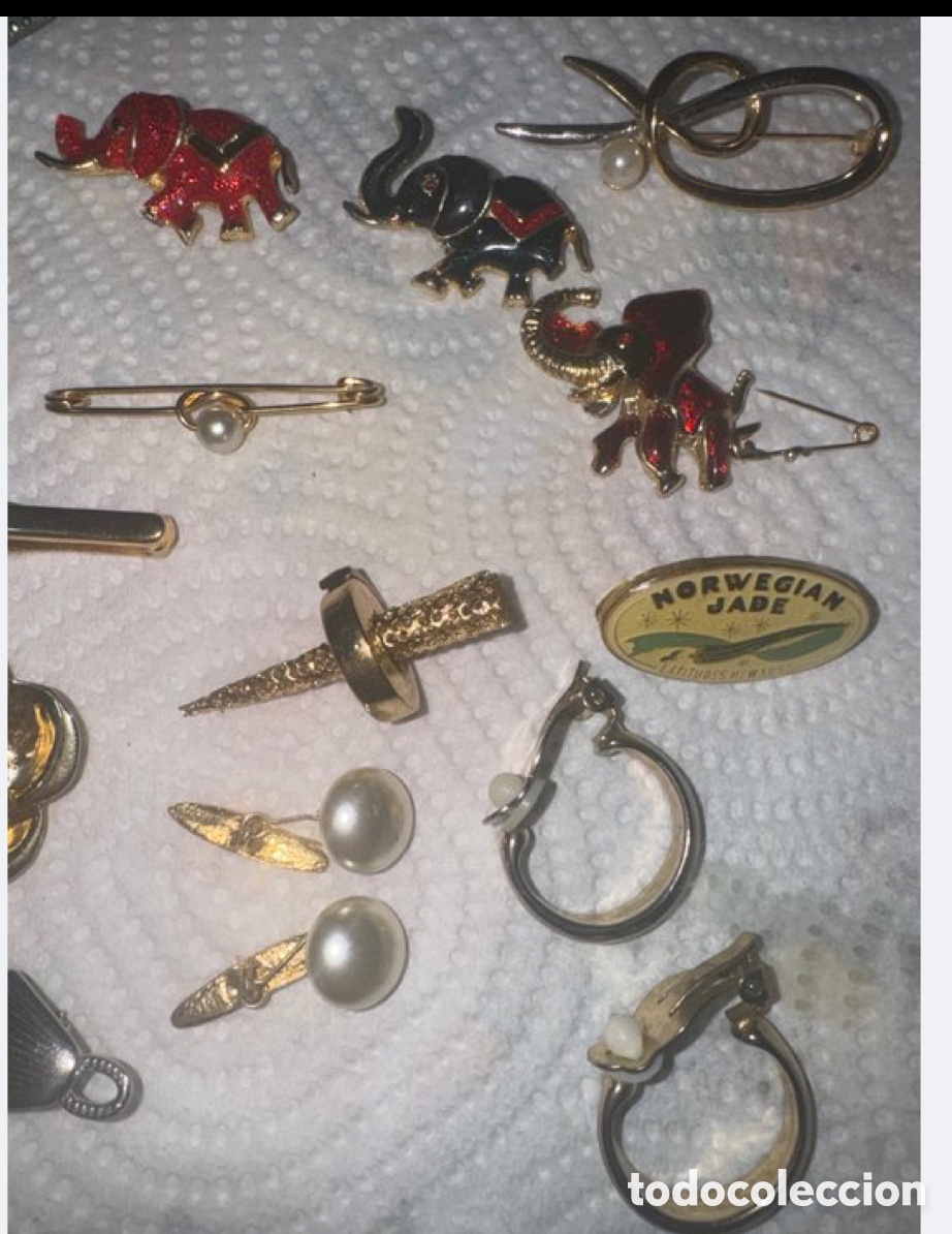 Joyeria: Lote de broches. Pendiente y pascorbatas - Foto 5