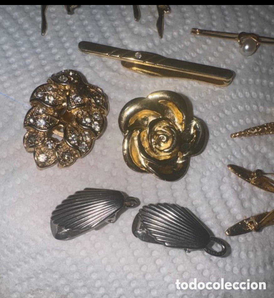 Joyeria: Lote de broches. Pendiente y pascorbatas - Foto 6