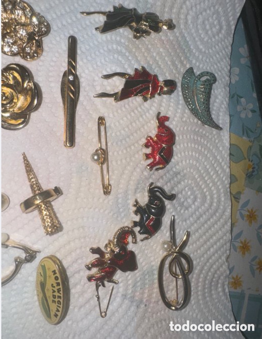 Joyeria: Lote de broches. Pendiente y pascorbatas - Foto 7
