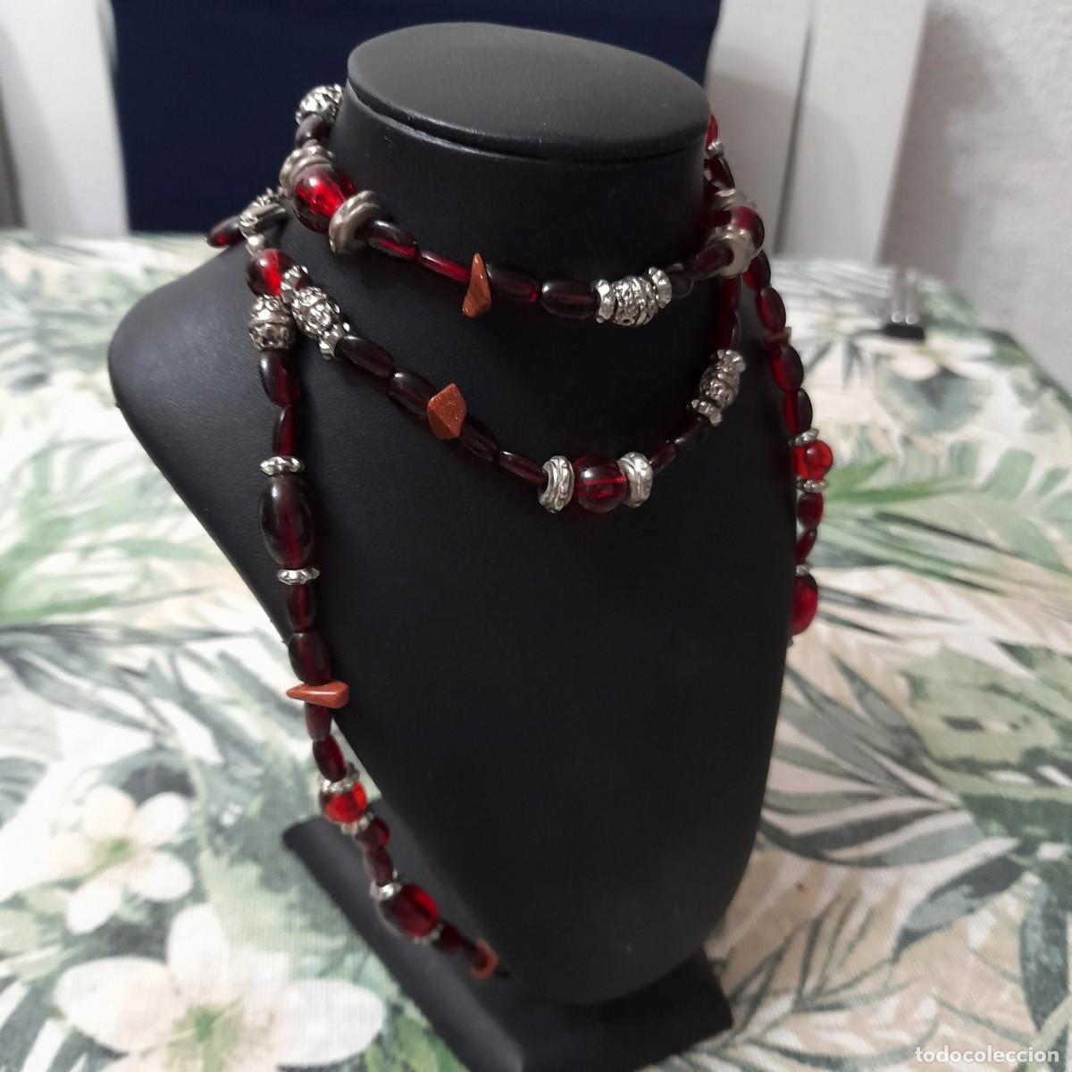 Joyeria: Collar antiguo de cuentas rojo - Foto 6