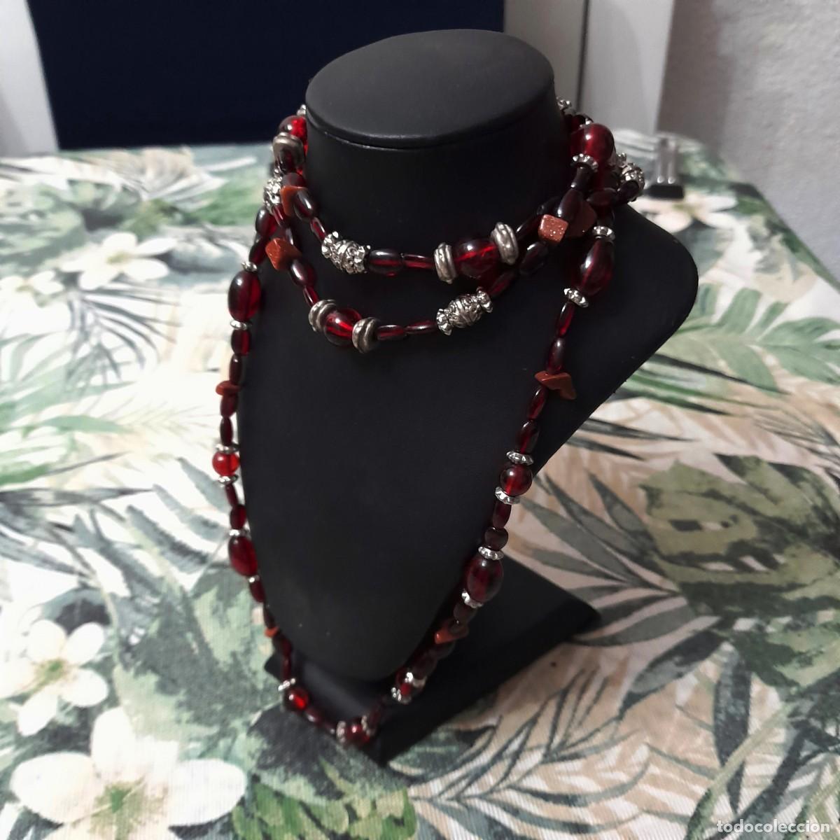 Joyeria: Collar antiguo de cuentas rojo - Foto 7